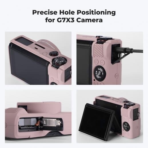 Distributor Lensa dan Aksesoris Fotografi Digital Pratama Retailindo K&F Concept Canon G7X III Silicone Protective Case with Screen Protector Set Anti-Scratch Shockproof Soft Skin Purple