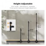 K&F Concept 37-90cm C-Clamp Desktop Stand with Ball Head, Light Stand Adapter, and Phone Holder