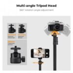 K&F Concept 37-90cm C-Clamp Desktop Stand with Ball Head, Light Stand Adapter, and Phone Holder