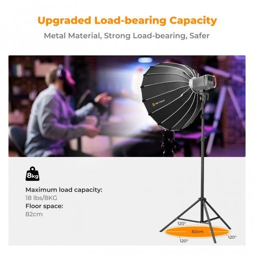 K&F Concept Light Stand for Photography 9.1ft/2.8M Portable Extendable Photo Video Tripod Stand
