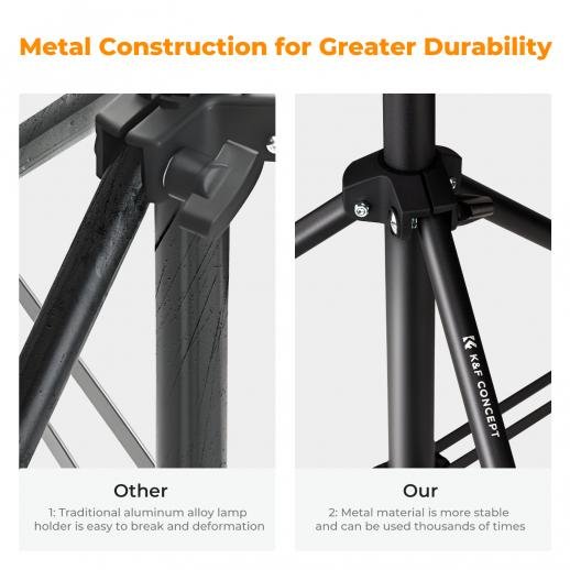 K&F Concept Light Stand for Photography 9.1ft/2.8M Portable Extendable Photo Video Tripod Stand